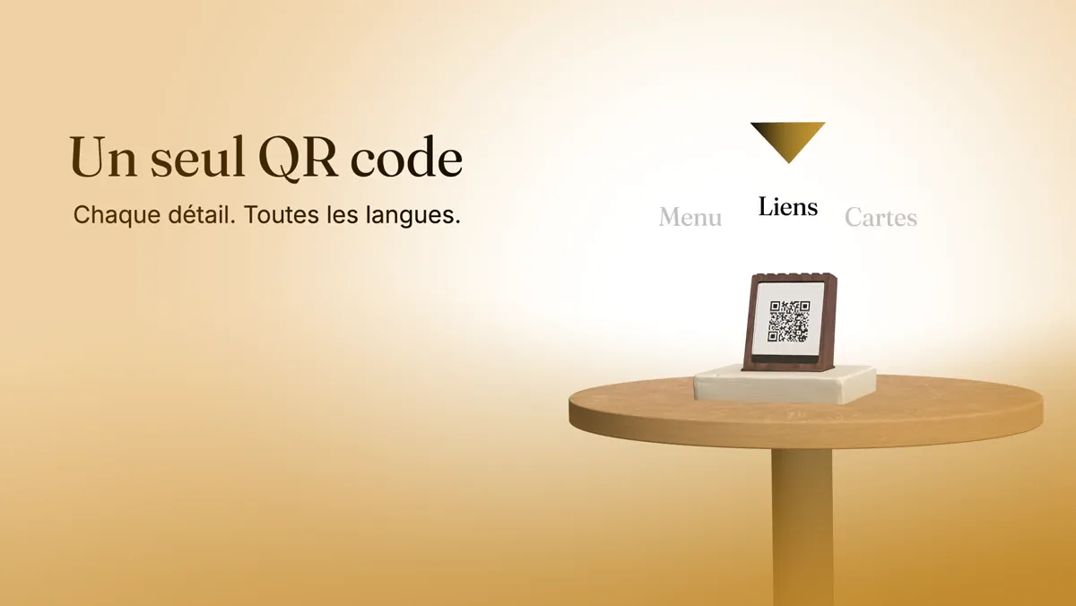 Carte de restaurant consultée via un QR code Oventys