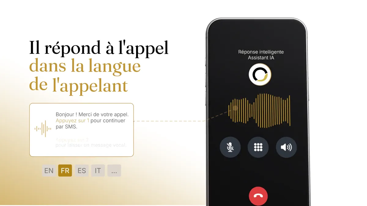 Répondeur intelligent Oventys prenant les appels manqués